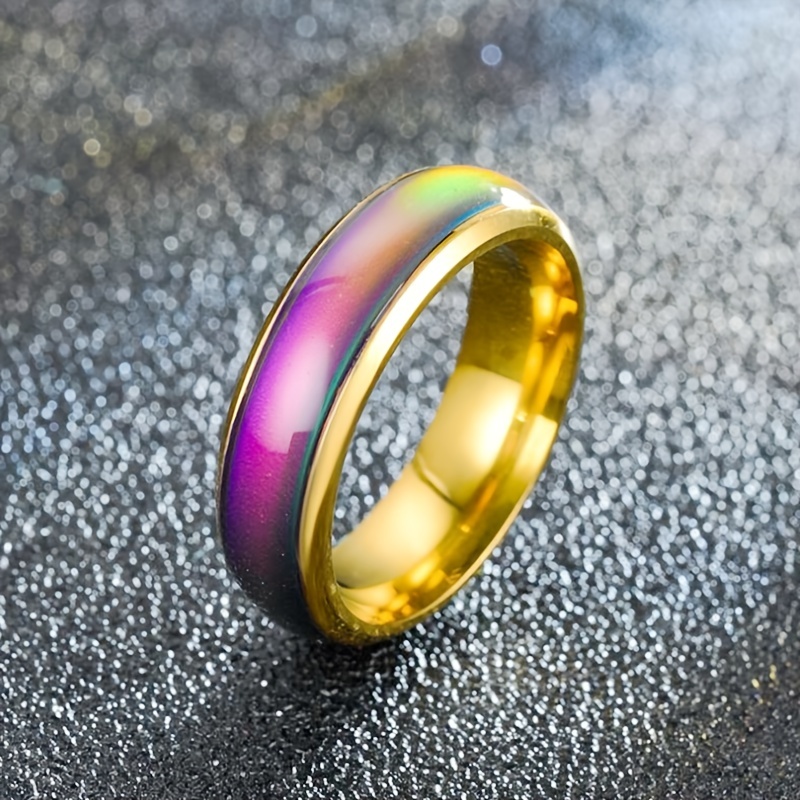 Men's Temperature Changing Stainless Steel Ring